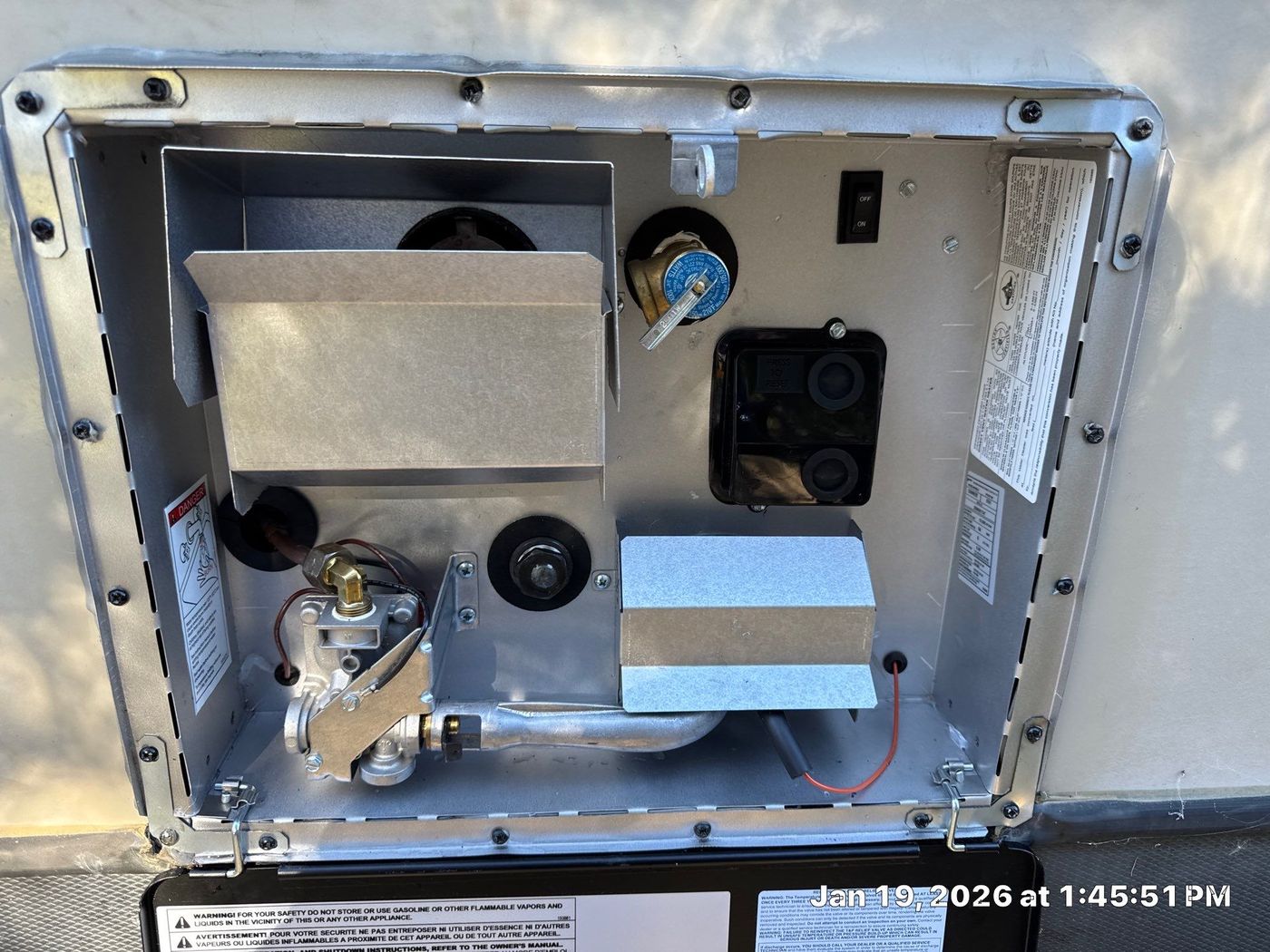 RV propane water heater replacement by Lavender Mobile RV Solutions